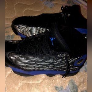 Jordan 13s black and blue , size 8.5 , serious inquiries only